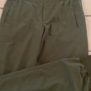 Super comfy olive joggers from Banana Republic